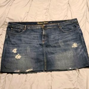 3/$25 🤑 Avenue Distressed Denim Mini Skirt 26 26w